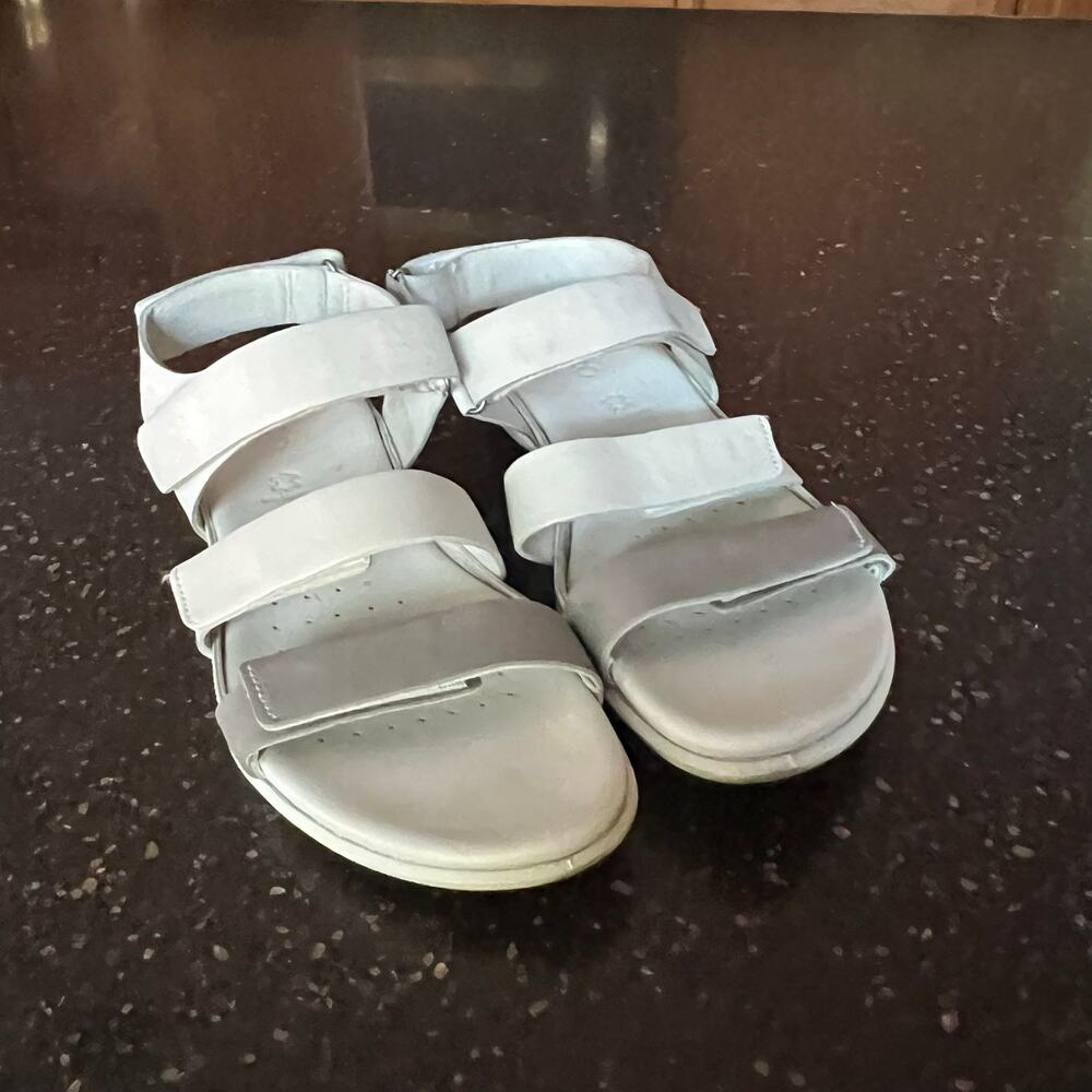 ECCO Leather Sandals Flash Strappy Comfort Leather ShoesWomens White Size 9 - Picture 8 of 11